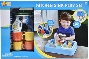 KITCHEN SINK PLAY SET WITH REAL WORKING FAUCET